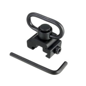 QD Sling Swivel with 20mm Picatinny Rail Adapter – 1.25″ Push Button Quick Detach Aluminum Mount